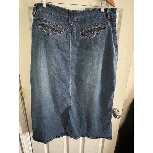VTG Sunshine Apparel Women’s 18W Long Maxi Jeans Skirt plus size - Picture 6 of 8
